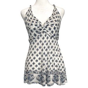 Free People floral, razorback tank top shirt